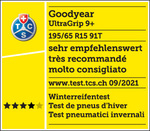 Testsieger Label Goodyear UltraGrip Performance 9+ 2021